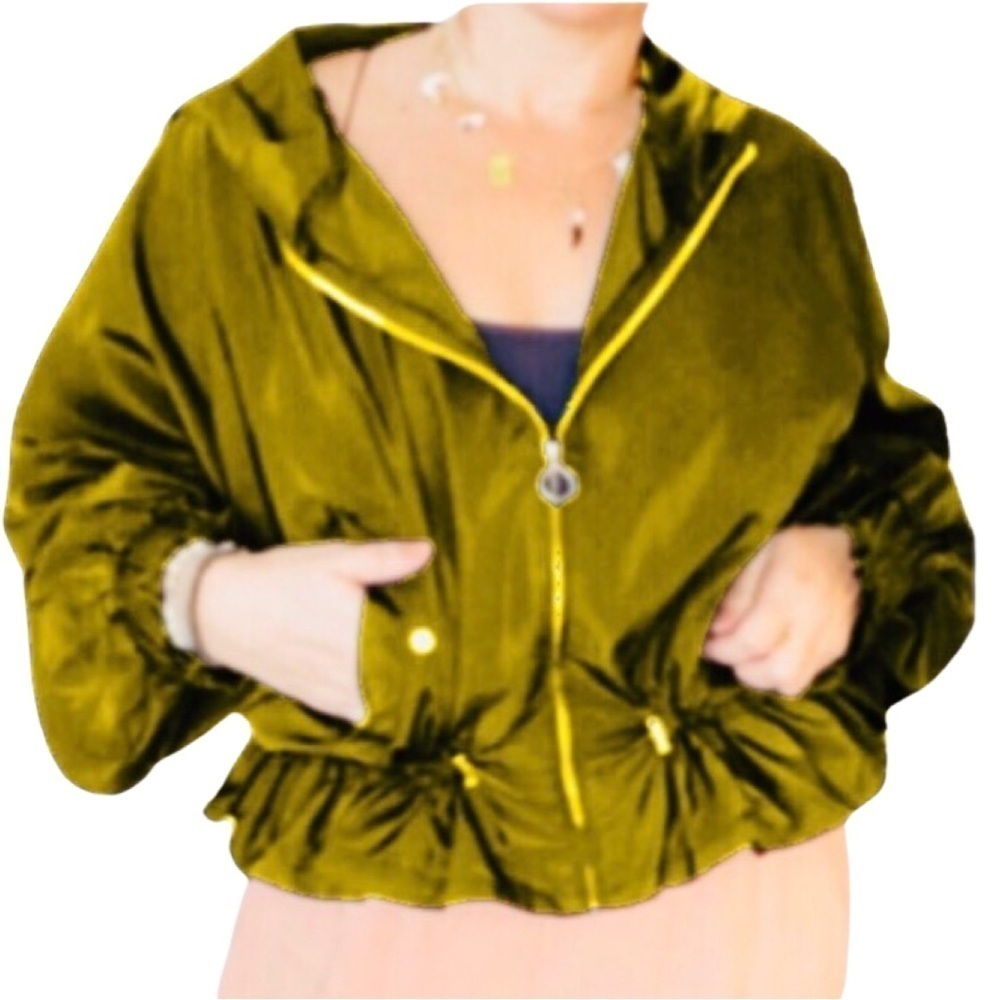 MARC NEW YORK Andrew Mark Satin-Feel Hooded Jacket in Chartreuse